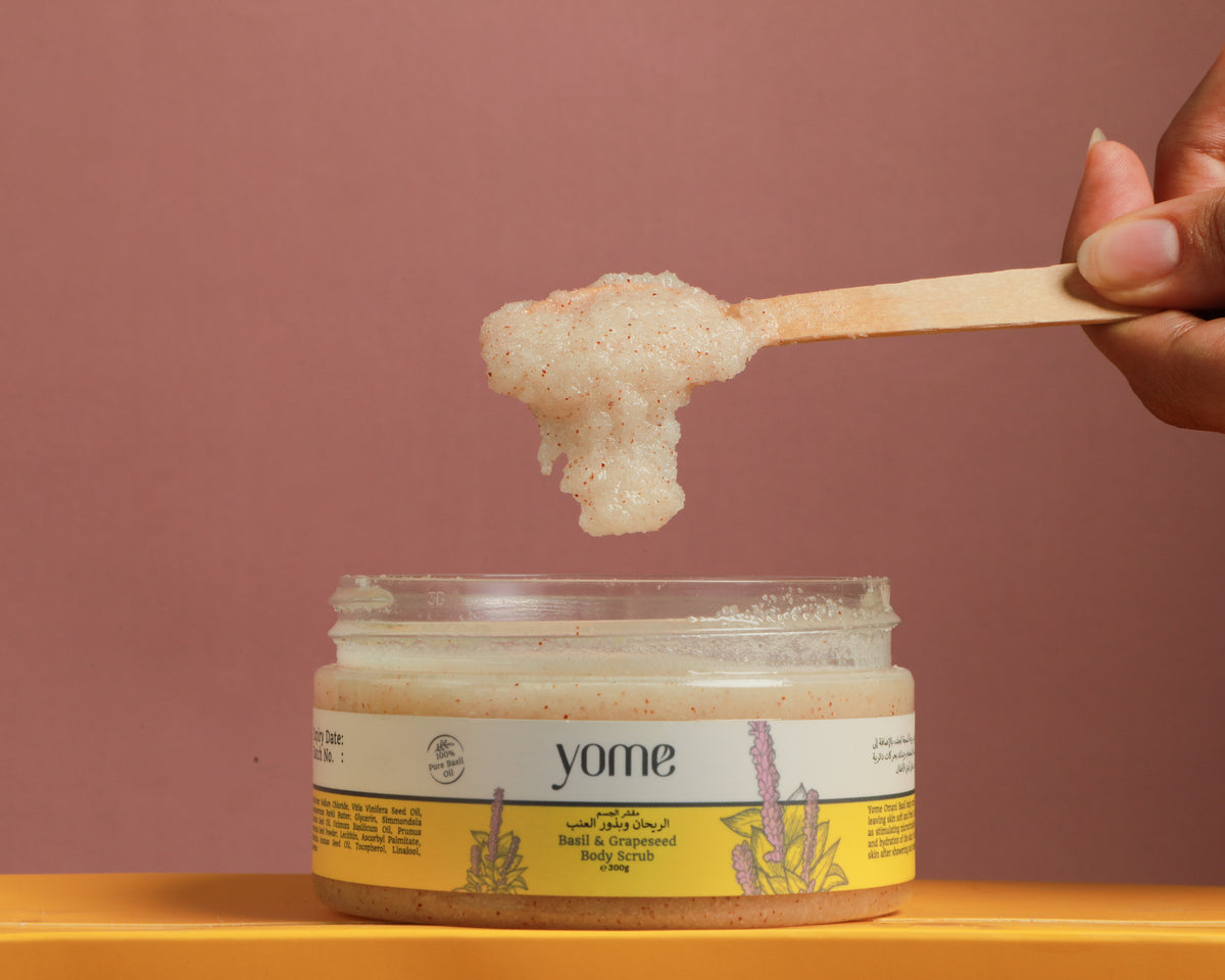 Basil & Grapeseed Body Scrub - 300gm